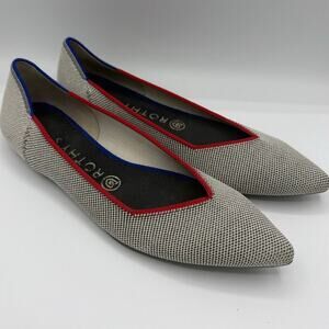 Rothy's The Point Grey RETIRED Blue Red Piping Slip On Flat 40 / U.S W9